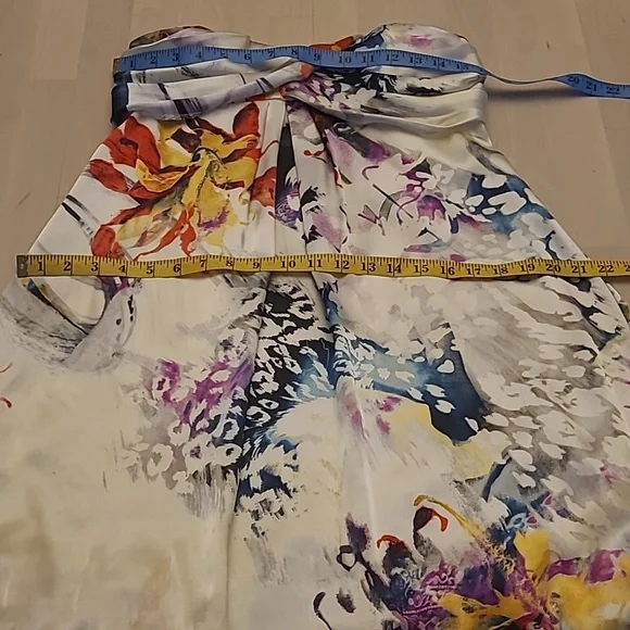 EUC Y2K JUMP by Wendye Chatilin Bubble Hem Abstract Floral Mini Dress - Picture 3 of 14